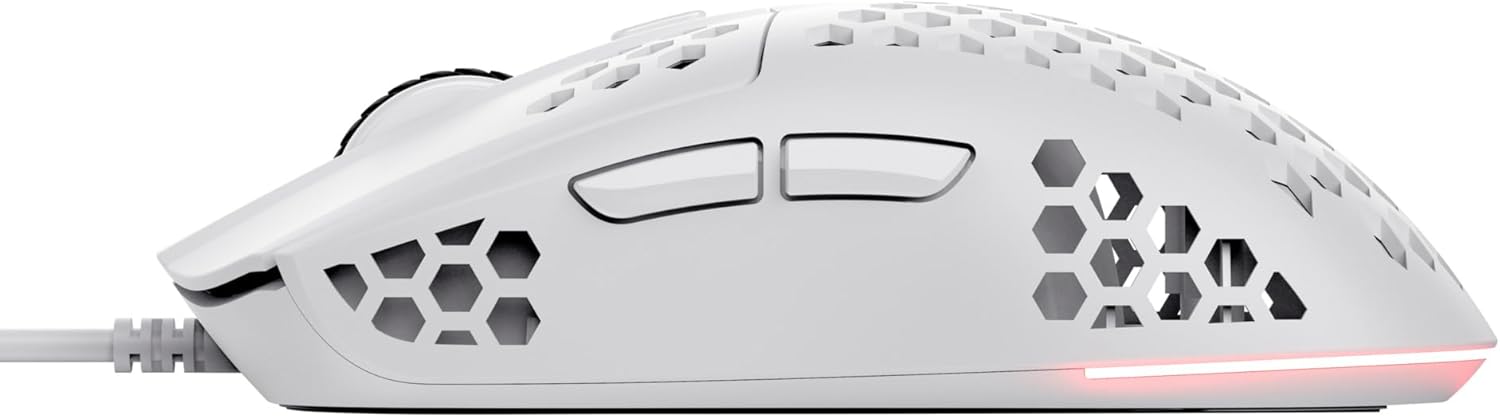 Trust Gaming GXT 928W Helox White Ultra-Lightweight 65g Wired Gaming Mouse with RGB Lighting 2