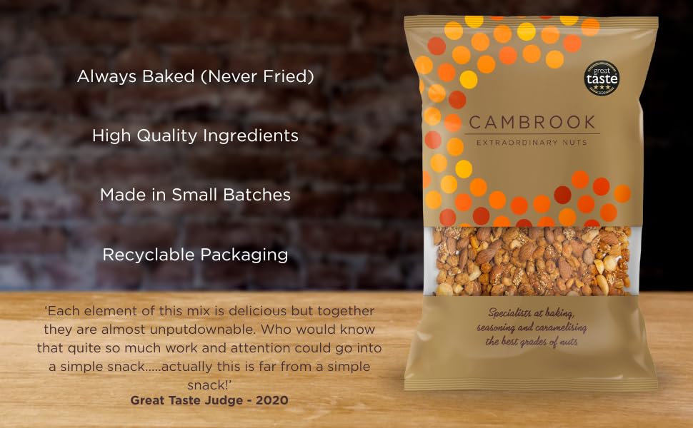 C Cambrook Extraordinary Nuts Mix 6 - Salted, Smoked & Caramelised Mixed Nuts | 1kg Bag