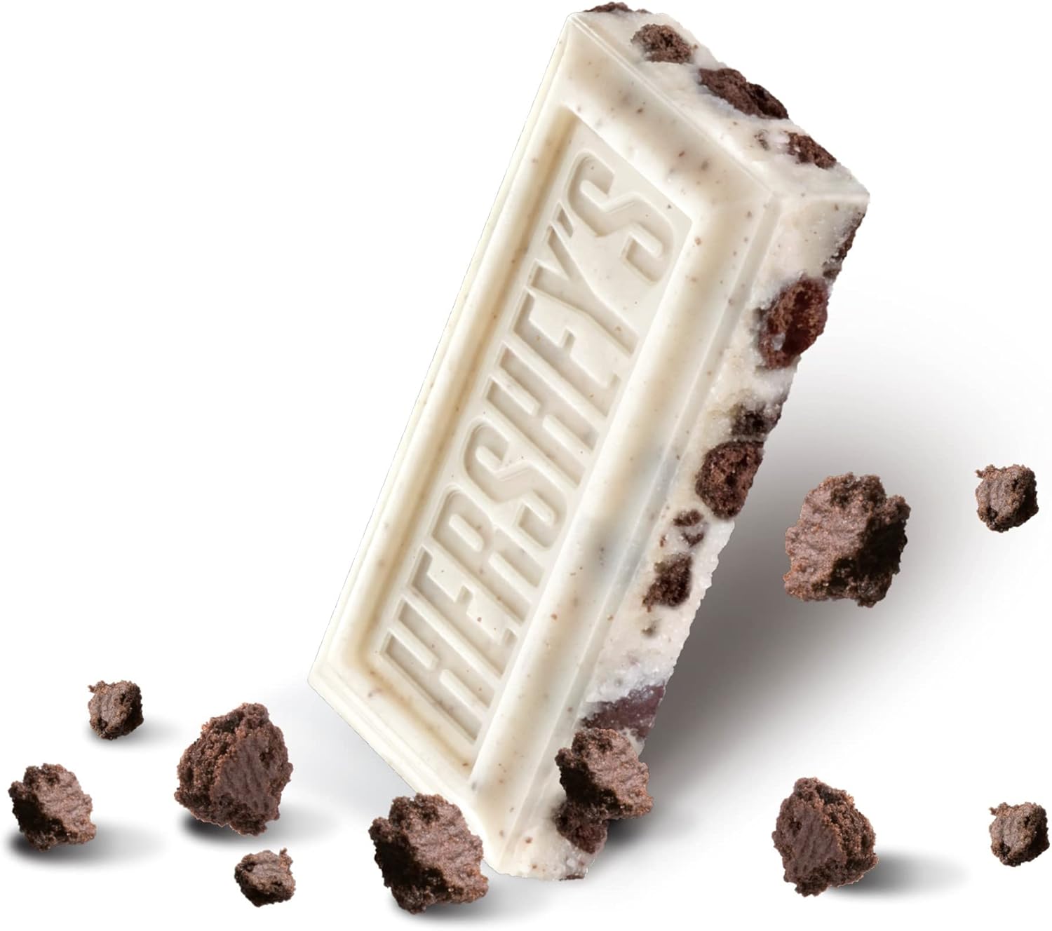 Hershey's Cookies 'n' Crème White Chocolate Flavour Bar with Cookie Pieces – Pack of 24 (40g Each)