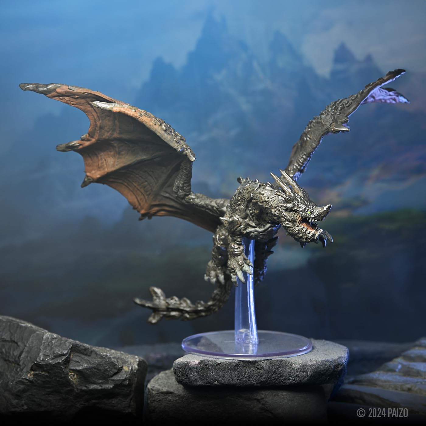 WizKids Pathfinder Battles Adult Adamantine Dragon Miniature | Pre-Painted Plastic | 75mm Base 6