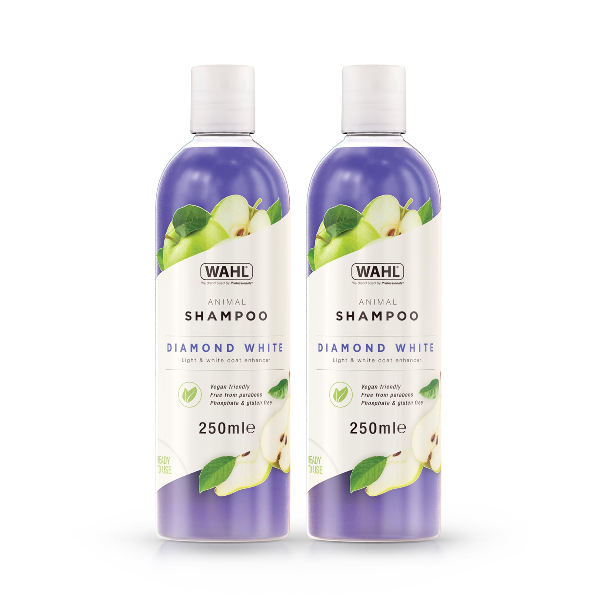 Wahl Diamond White Shampoo - Brightens Light Coats | Aloe Vera Formula | Twin Pack 2 x 250ml 1