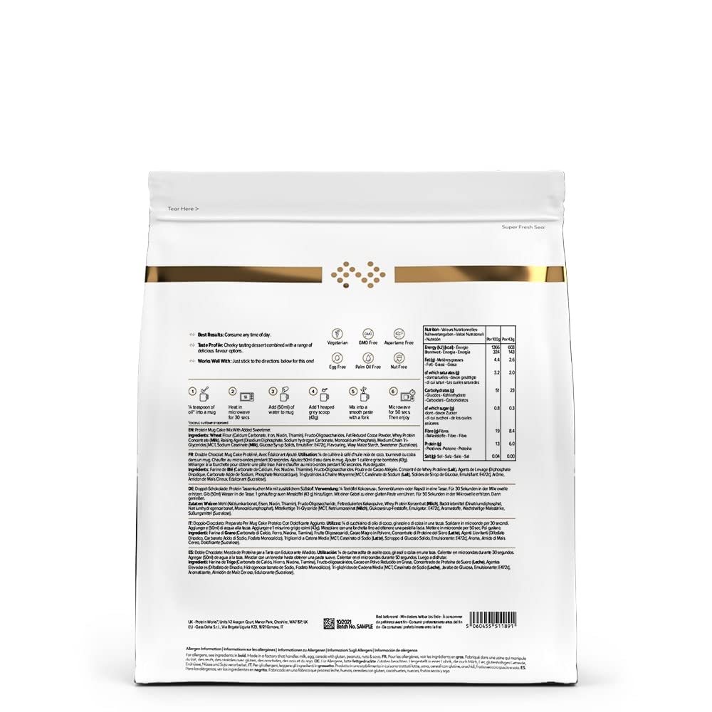 THE PROTEIN WORKS - Protein Mug Cake Mix | Choc Orange & Banana Flavors | 150 Calorie High Fibre Cake Mix 4