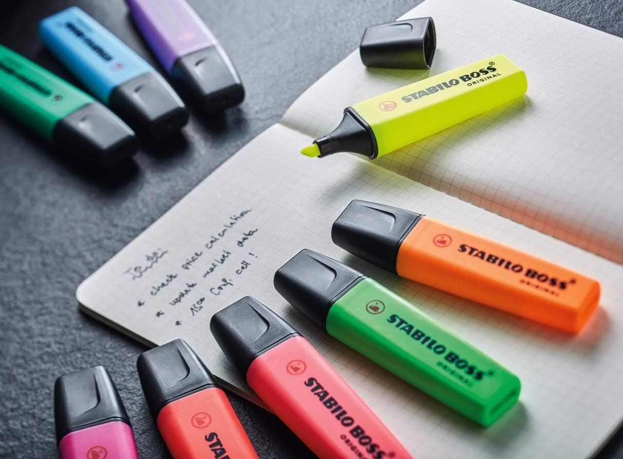 STABILO BOSS ORIGINAL Highlighter Wallet of 8 Assorted Colours 4
