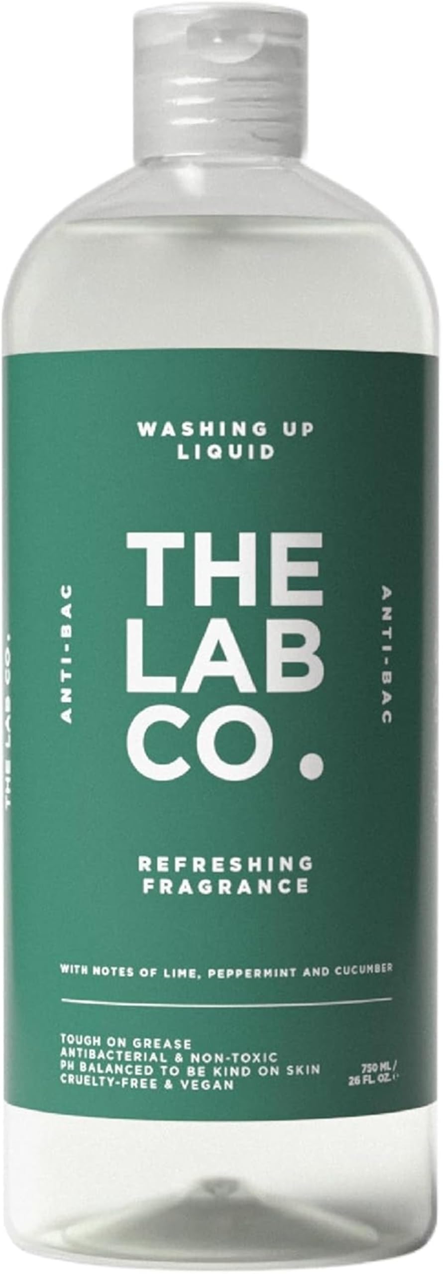 The Lab Co. Antibacterial Washing-Up Liquid - Tough on Grease, Gentle on Skin | 750 ml