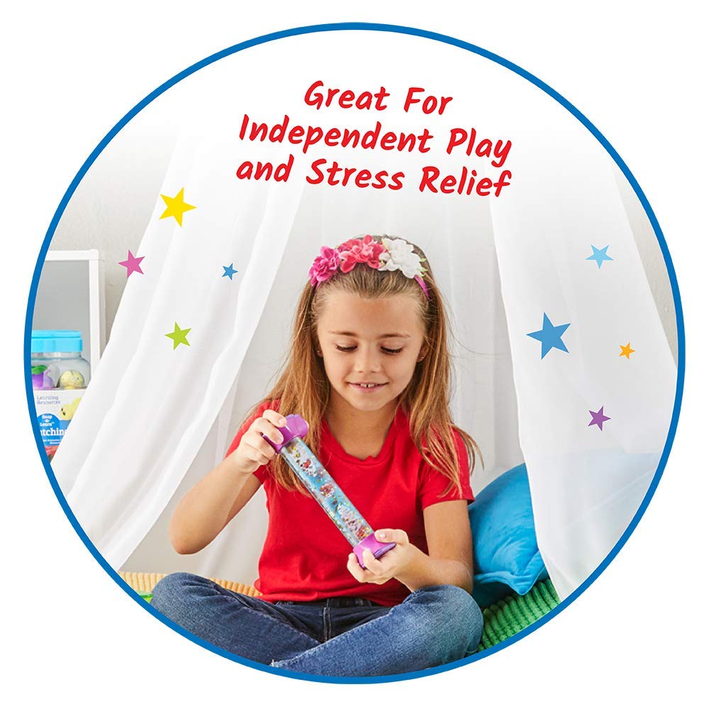 Learning Resources Sensory Fidget Tubes - Set of 4 Calming Play Bottles for Autism, ADHD & Anxiety Relief