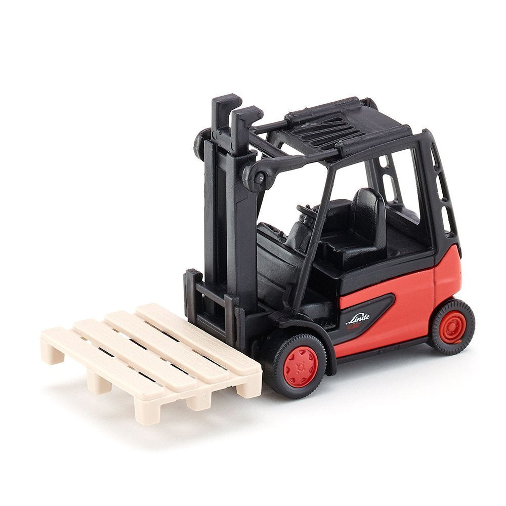 SIKU 1311 Forklift Die-Cast Model | Red/Black Metal & Plastic | Includes 1 Pallet