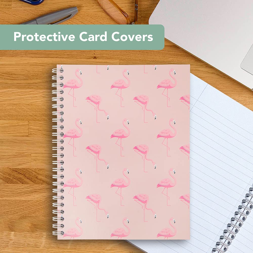 SUMMIT A5 Wirebound Notebook - Ruled, 160 Pages, Animal Print | Twin Wire Binding | PEFC Certified Paper (3 Pack)