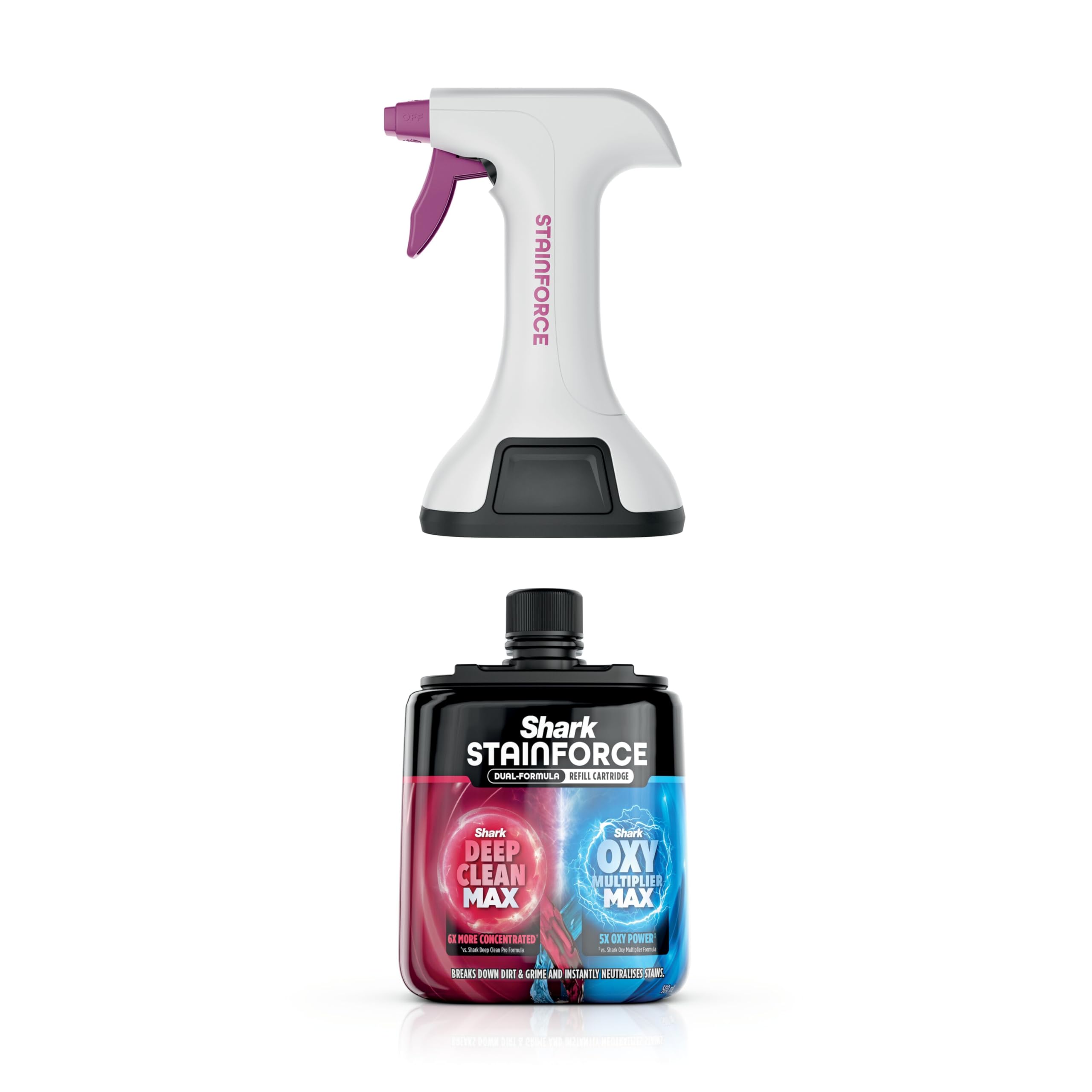 Shark StainForce Dual-Formula Refill Cartridge - Powerful Stain & Odour Elimination for Homes with Pets