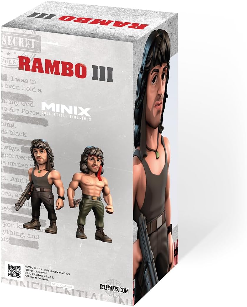 MINIX Movies Rambo Series - Rambo III Collectible Figure with T-Shirt (MN14583)