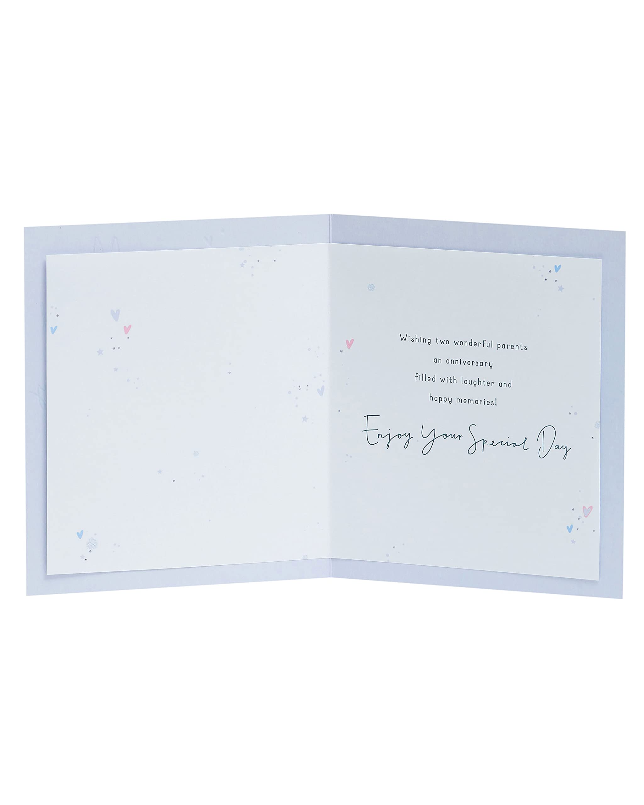 UK Greetings Mum & Dad Anniversary Card with Gold Foil Detailing | 165 x 190 mm