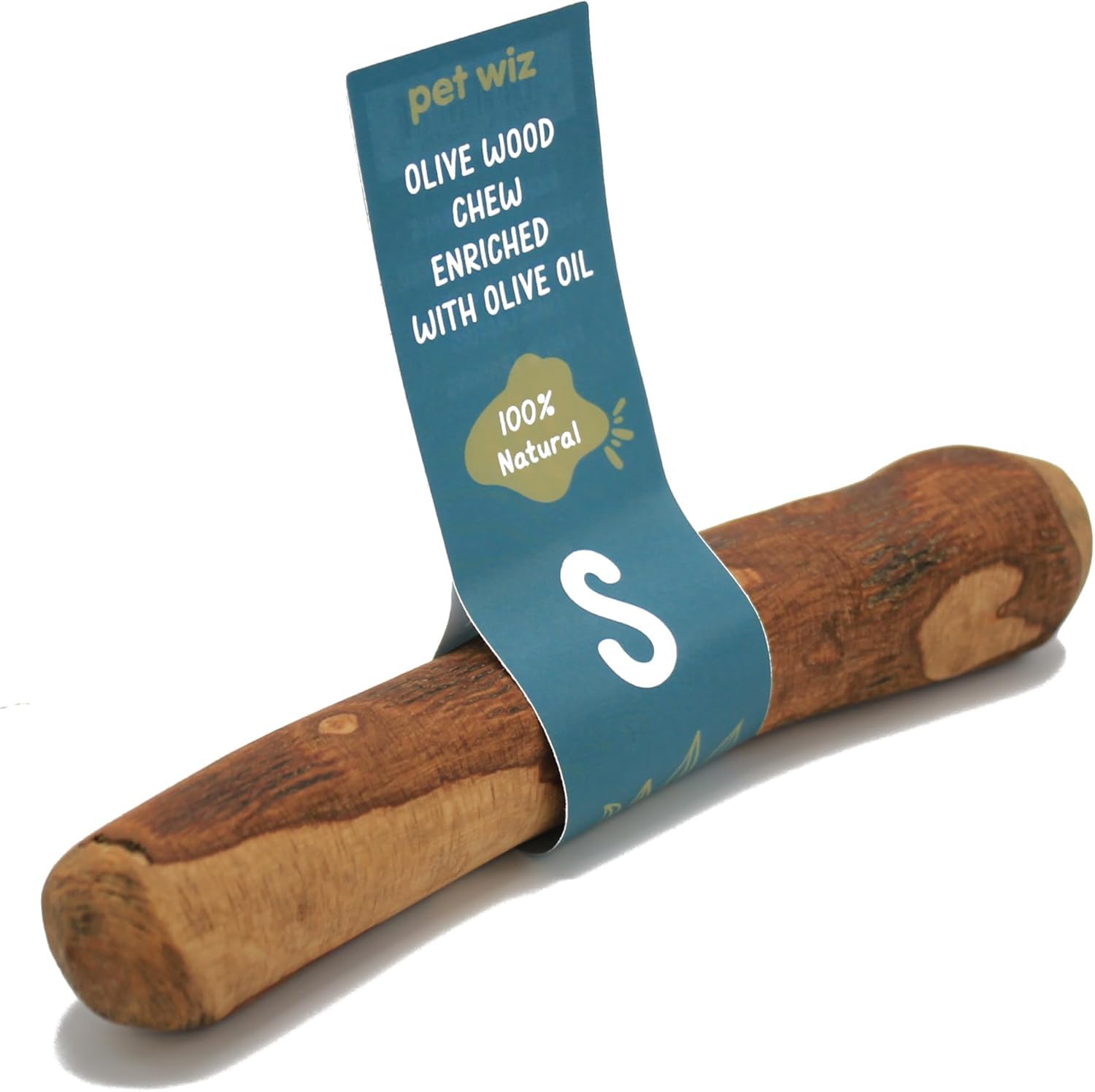 pet wiz Olive Wood Dog Chew Stick | Oral Hygiene & Mental Stimulation | Heavy Duty, Natural 1