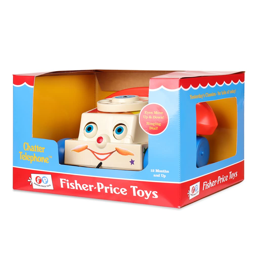 Fisher Price Chatter Telephone - Retro Push Along Toy for Toddlers 12M+ 5