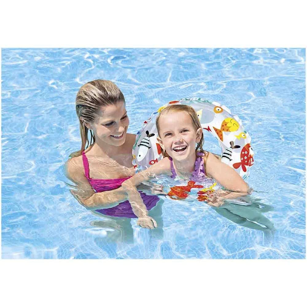 Intex Lively Print Swim Ring - 51cm Diameter | Multi-colour | Plastic 7