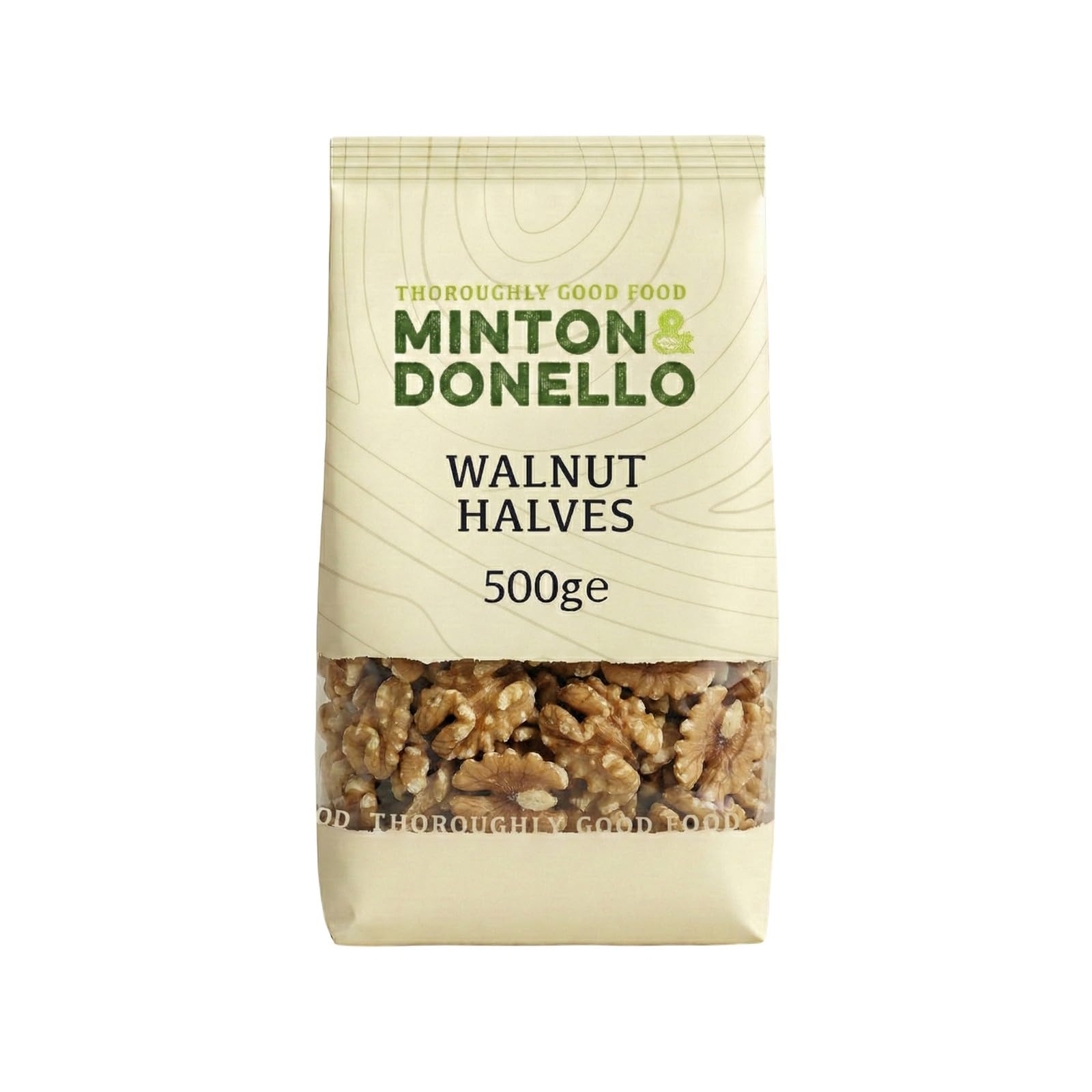 Minton & Donello Walnut Halves - Fresh, Crunchy, Rich in Omega-3 | 500g Pack