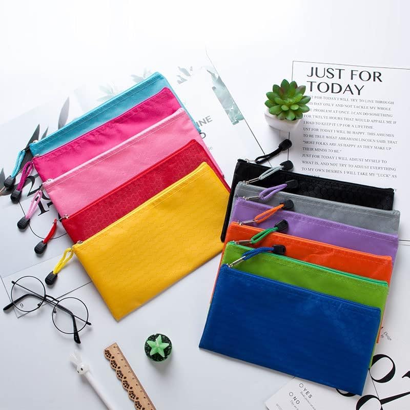 SOUJOY Zipper Pencil Pouches - 36 Pieces, Multicolor PVC, Waterproof | 22.8x12cm 7