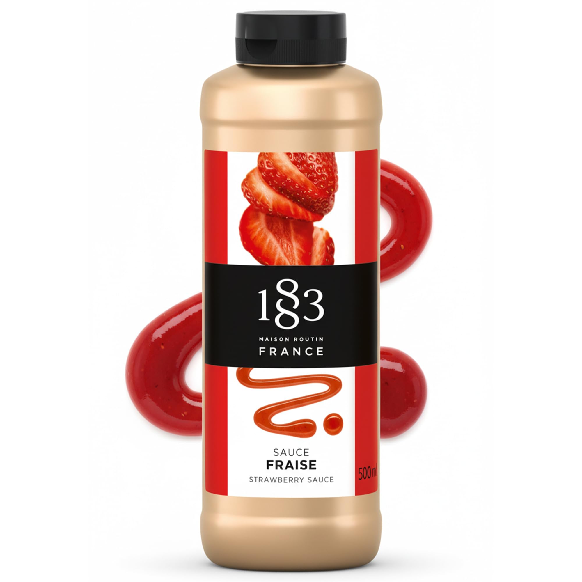 1883 MAISON ROUTIN Strawberry Sauce - Gourmet Dessert Topping | 500 ml 1
