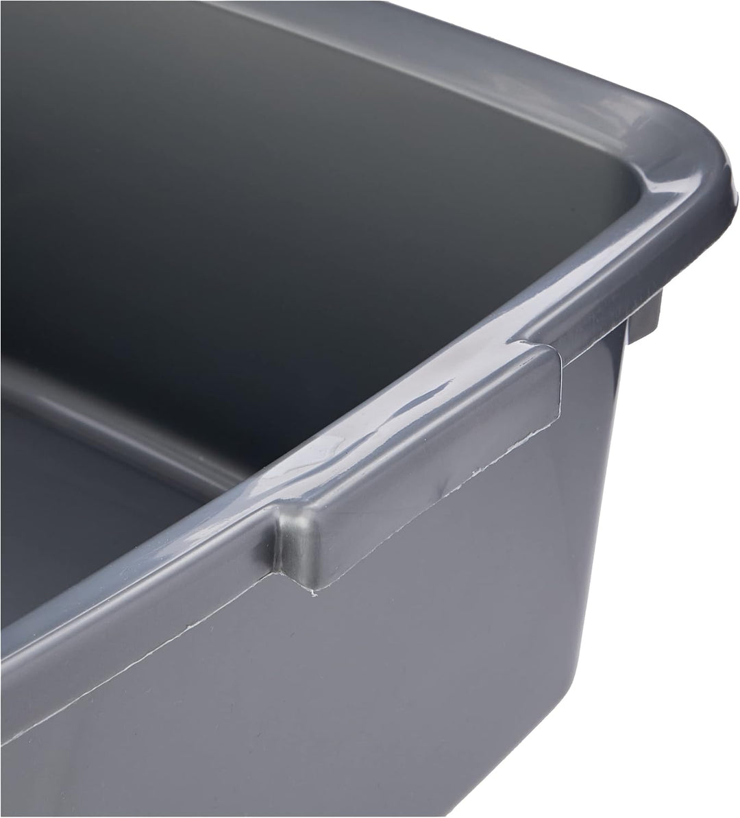 Addis 502813 Plastic Butler Large Rectangular Bowl, Metallic Silver, 12.5L