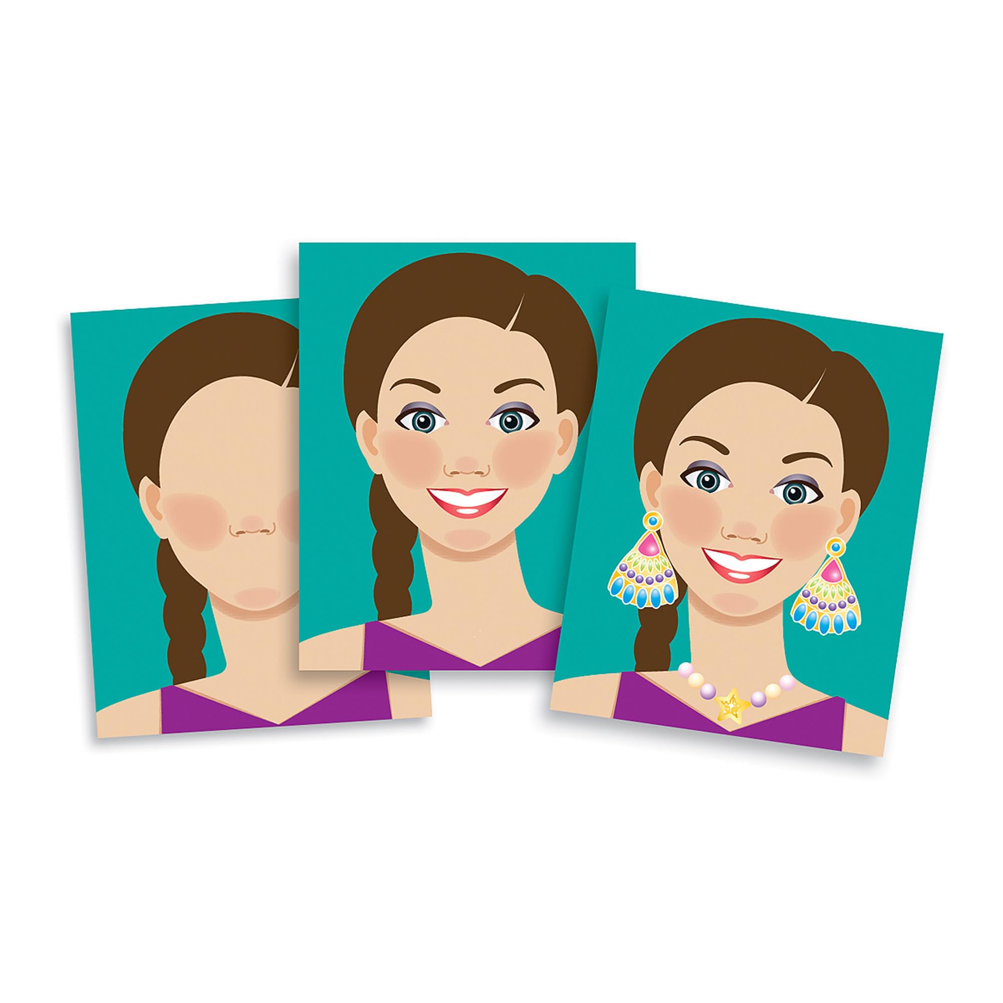 Melissa & Doug Reusable Sticker Book - Make a Face Theme | 250+ Stickers | Ages 3+ 4