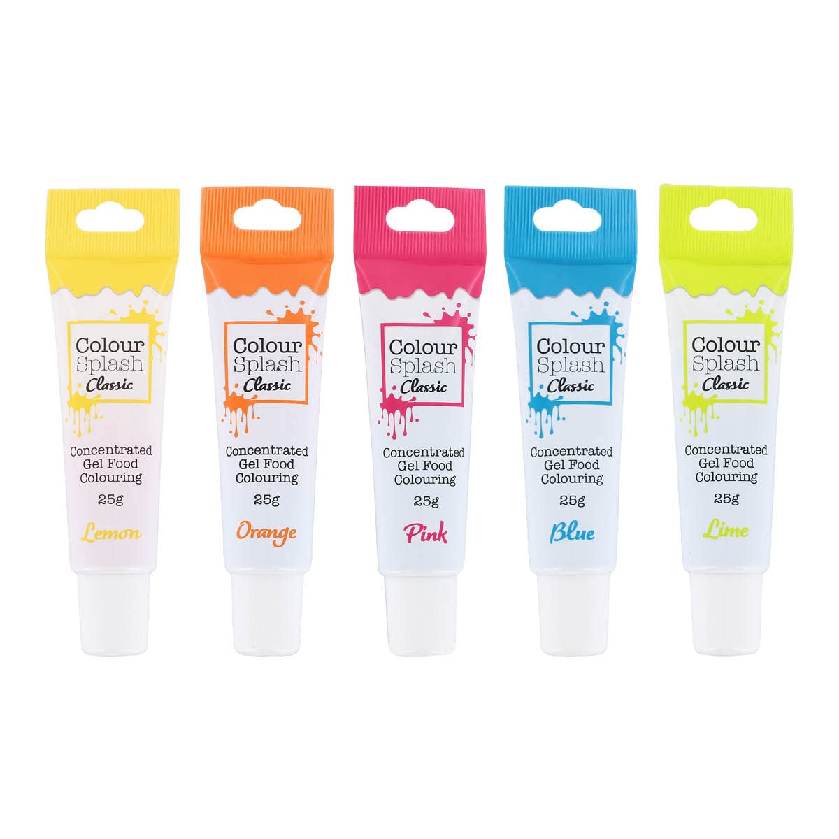 Colour Splash Neon Food Colouring Gel Set - 5 x 25g Tubes