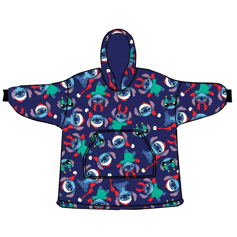 Stitch Noel Sweat Poncho - LILO & STITCH Adult Size