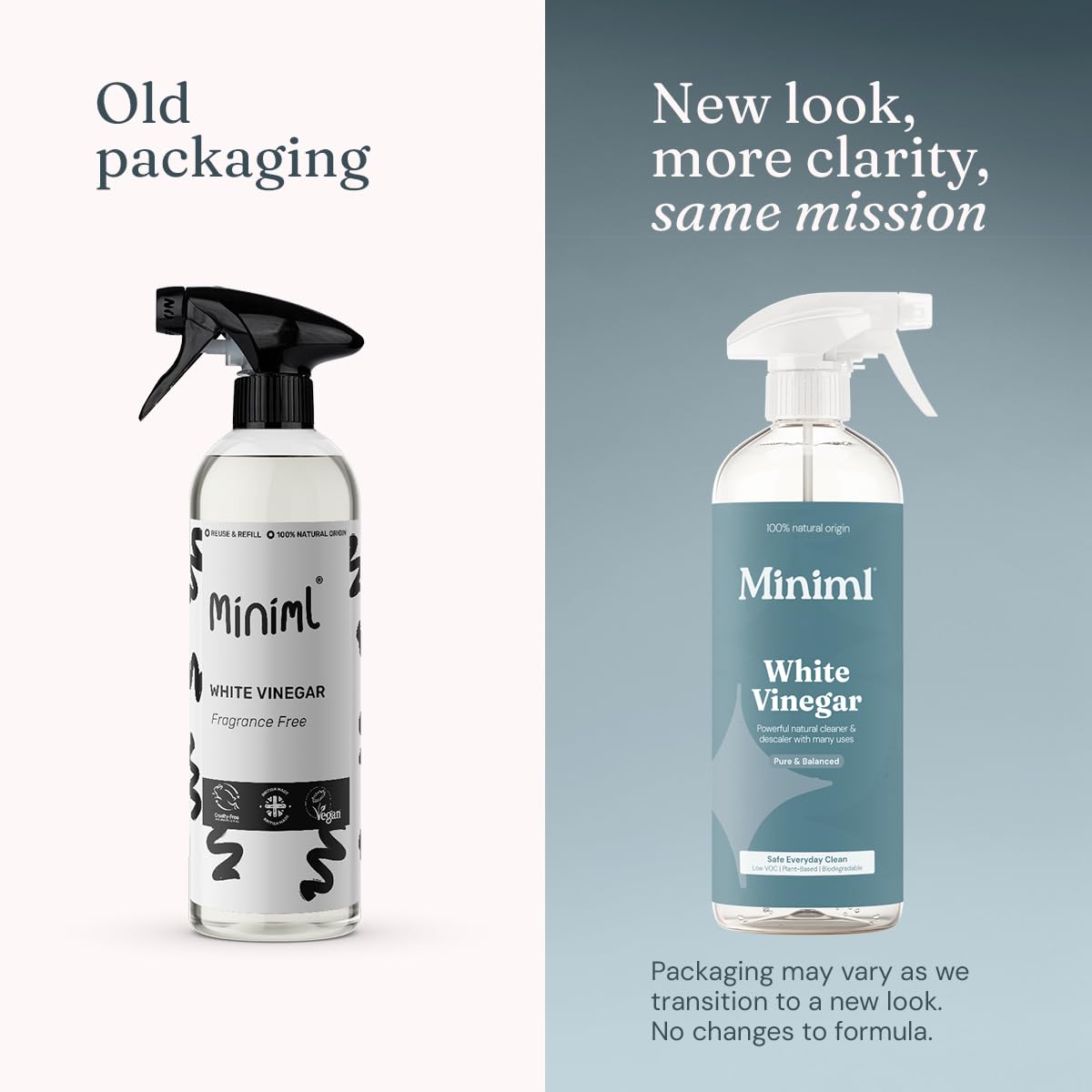 Miniml Window & Glass Cleaner Spray - Streak-Free Shine, Mint Scented, 750ml 2
