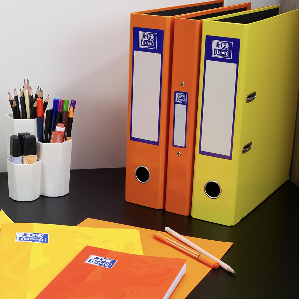 Oxford Premium A4 Ring Binder, Orange Single Folder, 25mm Capacity, Laminat 4