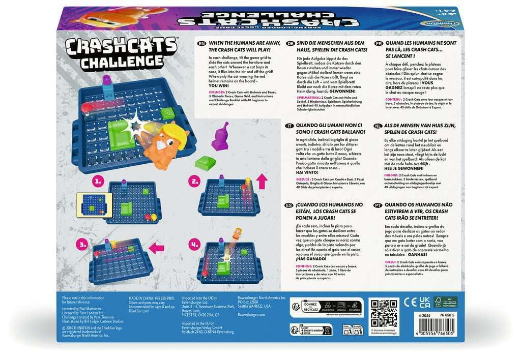 ThinkFun Crash Cats Strategy Board Game for Kids and Adults Age 8+ | 1+ Players | 10 Minutes Playtime 2