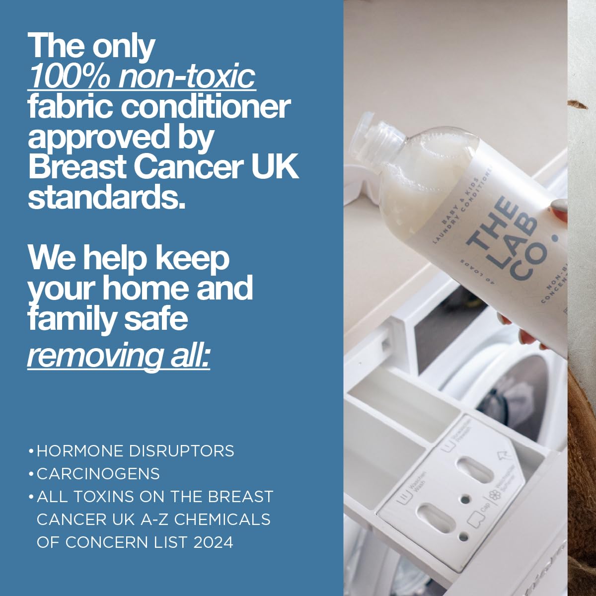 The Lab Co. Soothing Fabric Conditioner & Laundry Softener | Non-Bio, Ultra Concentrated 1L 3