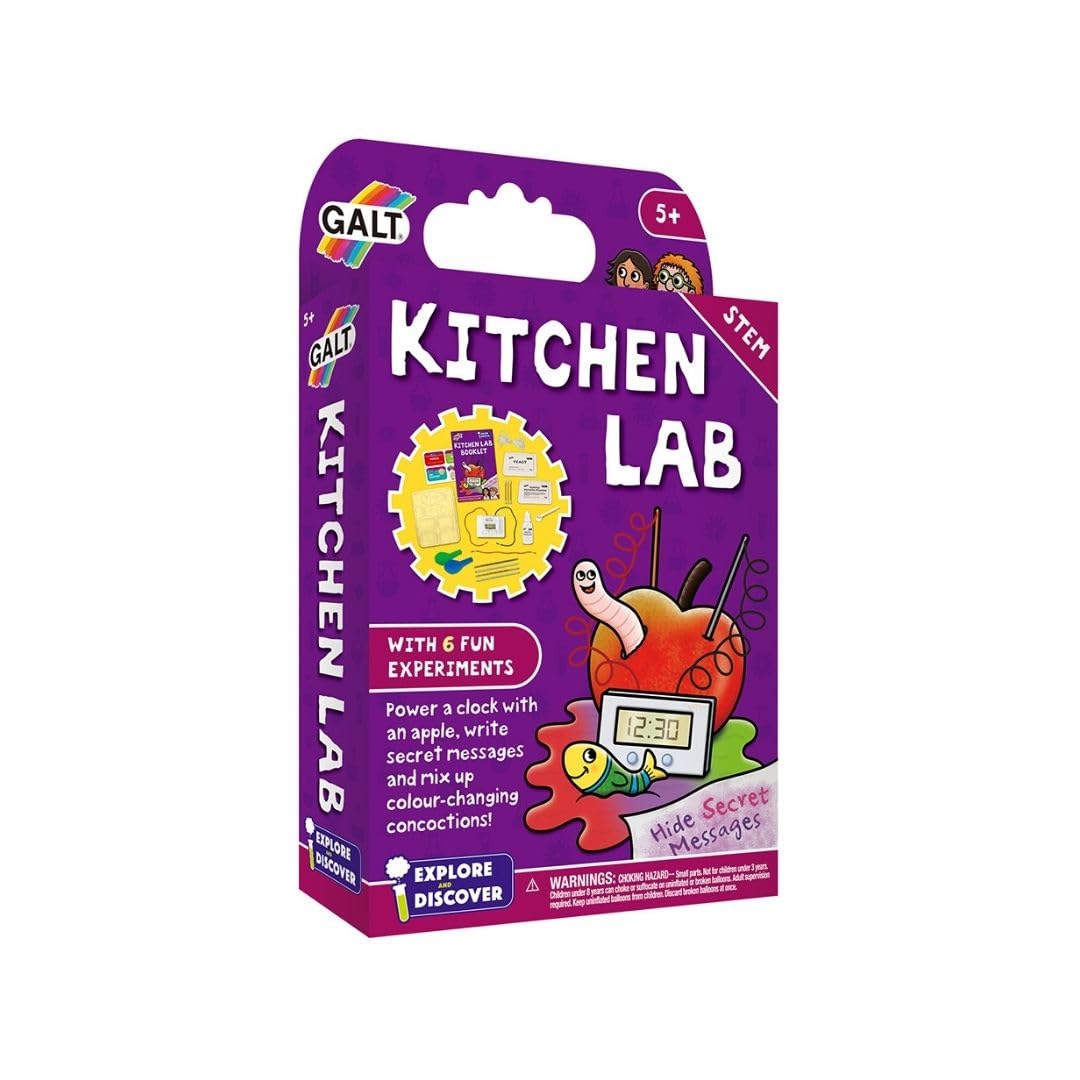 Galt Toys Kitchen Lab Science Kit - 6 Experiments for STEM Learning | Ages 5+