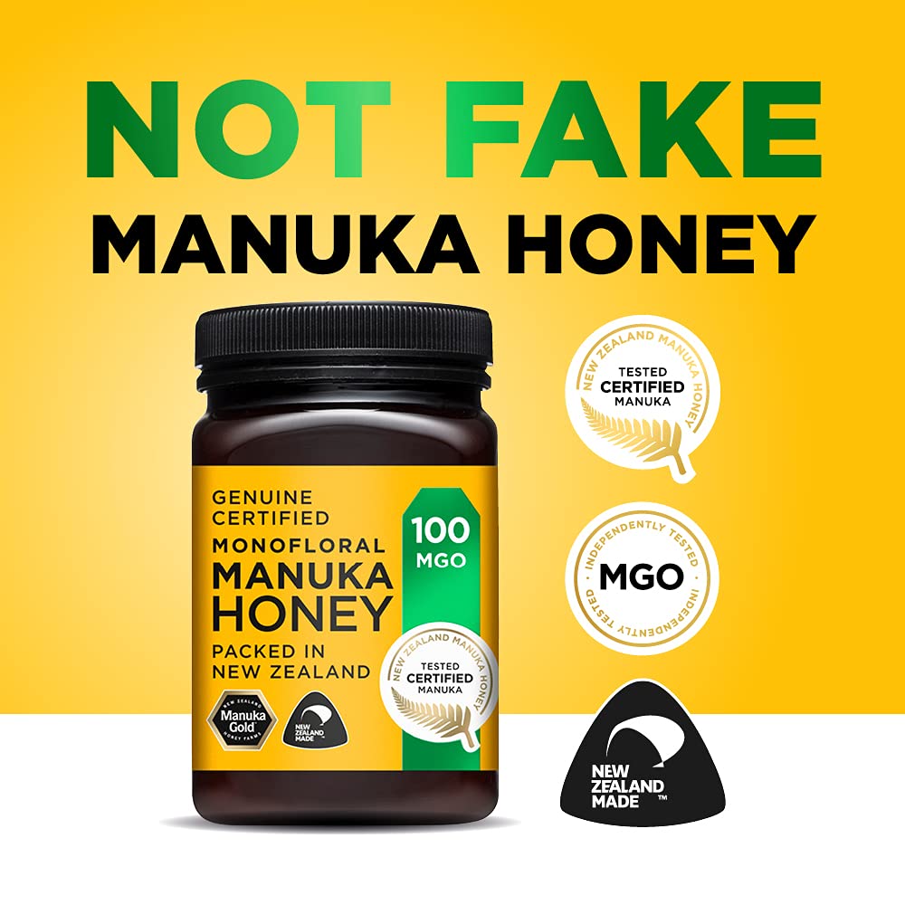 Manuka Gold Manuka Honey 100 MGO - Genuine New Zealand, 500g Cream Form