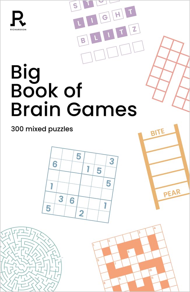 RICHARDSON Big Book of Brain Games - Mixed Puzzle Book for Adults | 300 Puzzles | Paperback
