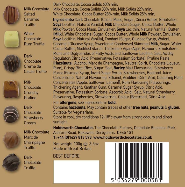 Holdsworth Chocolates Truly Scrumptious Classic Assortment - Handmade Chocolate Gift Box 5