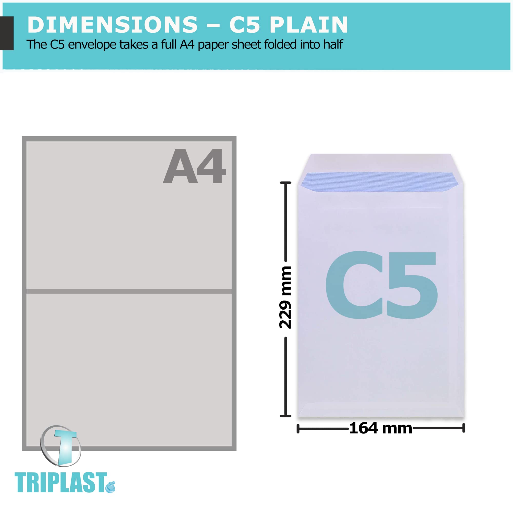 Triplast C5 White Self Seal Security Envelopes - Pack of 20 | 229x164mm | 90 gsm