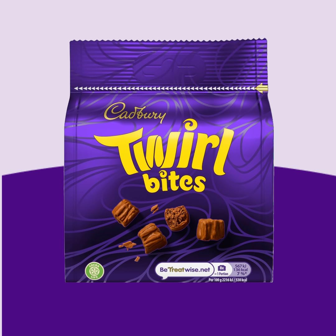 Cadbury Twirl Bites Bag - Smooth & Swirly Milk Chocolate Pieces, 85g 9