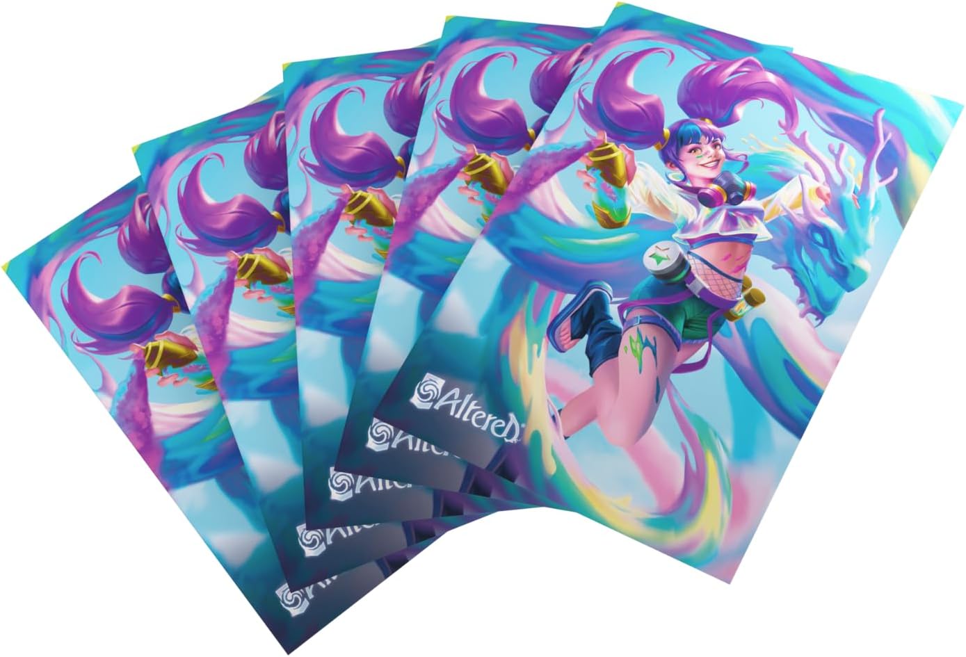 Gamegenic Altered Nevenka Art Sleeves - Grey - 50 Pack 3