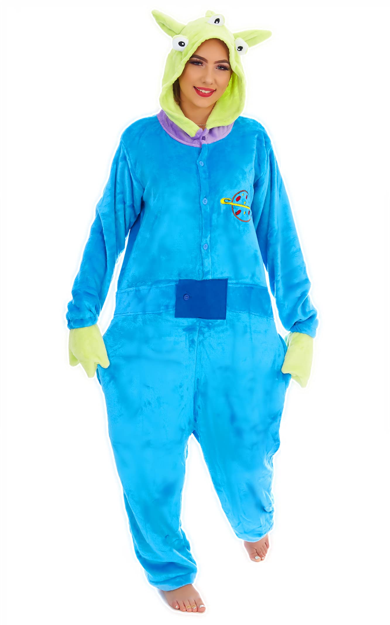 Everglamour Unisex Bodysuit Onesie - Blue, Size M Plus UK