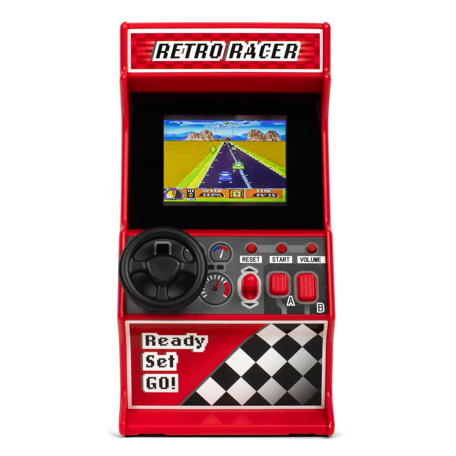 Mini Arcade Racing Machine - Handheld Console with 30 Built-in 8-Bit Games 2