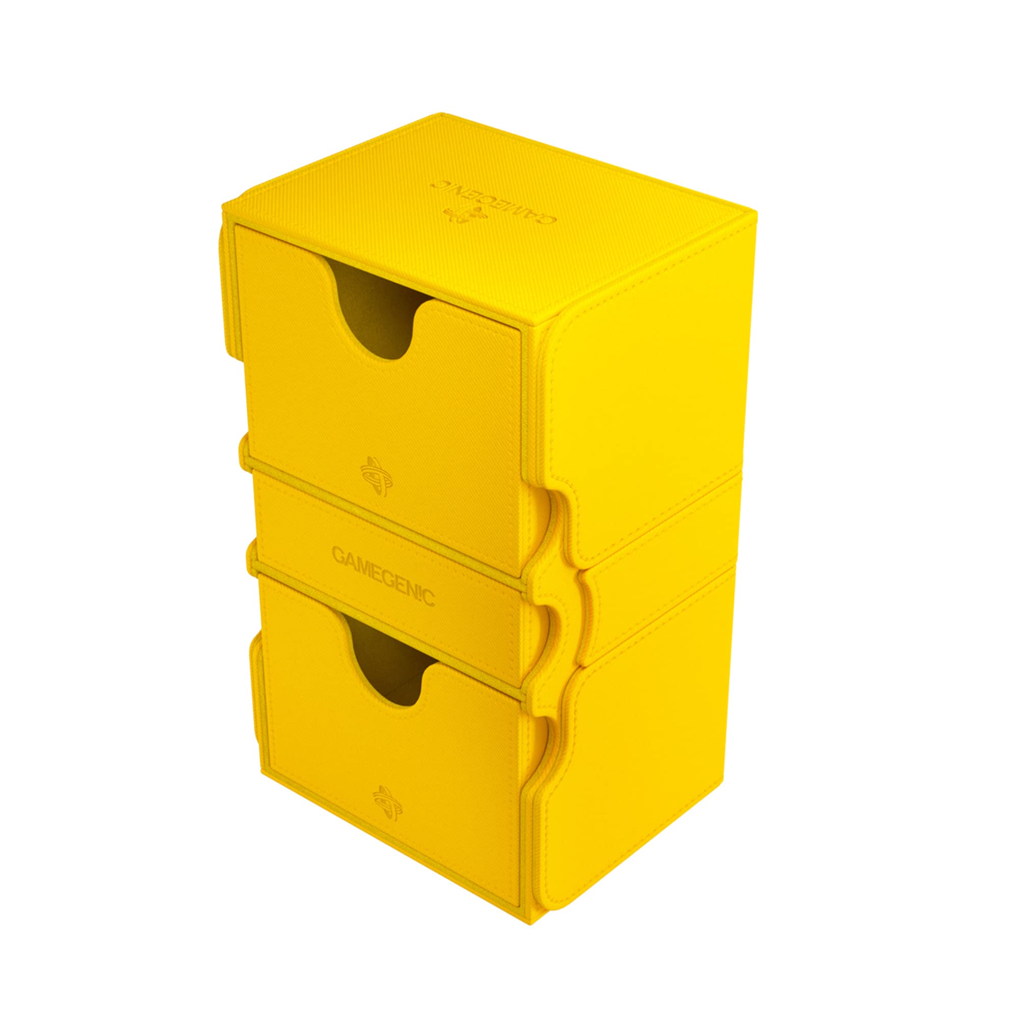 Gamegenic Stronghold 200+ XL Convertible Trading Card Storage Box - Holds 200 Double-Sleeved Cards, Yellow 1