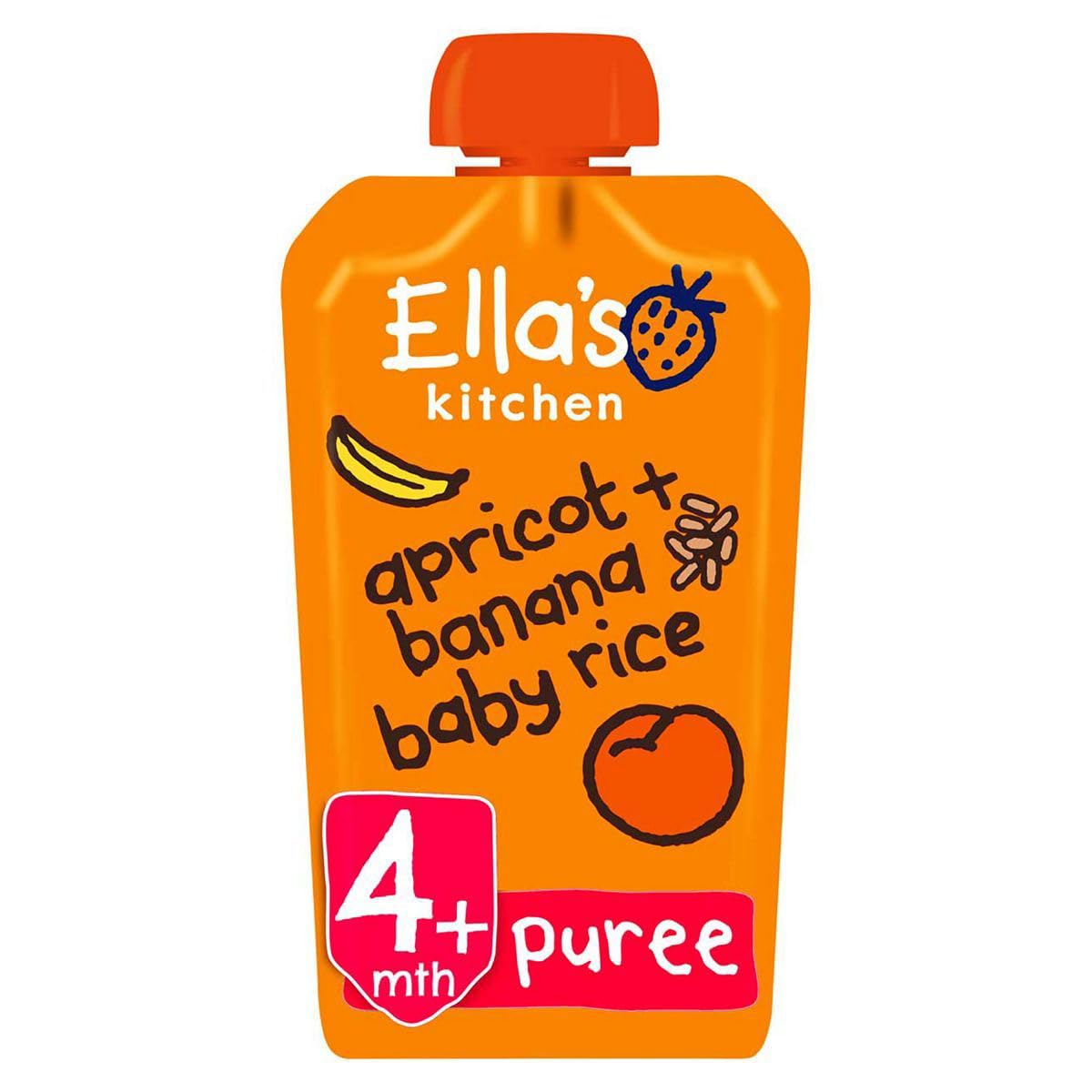 Ella's Kitchen - Organic Apricot & Banana Baby Rice Smoothie Pouch, 120g 3