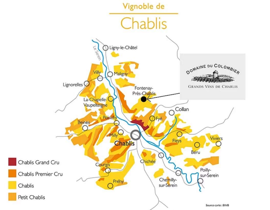 Domaine du Colombier Chablis Chardonnay Burgundy White Wine 75cl