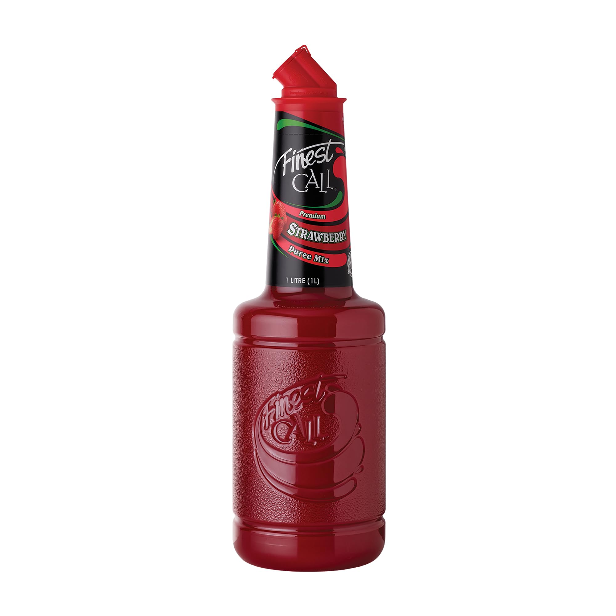 Finest Call Strawberry Puree - Real Fruit Cocktail Mixer | 1 Litre Bottle