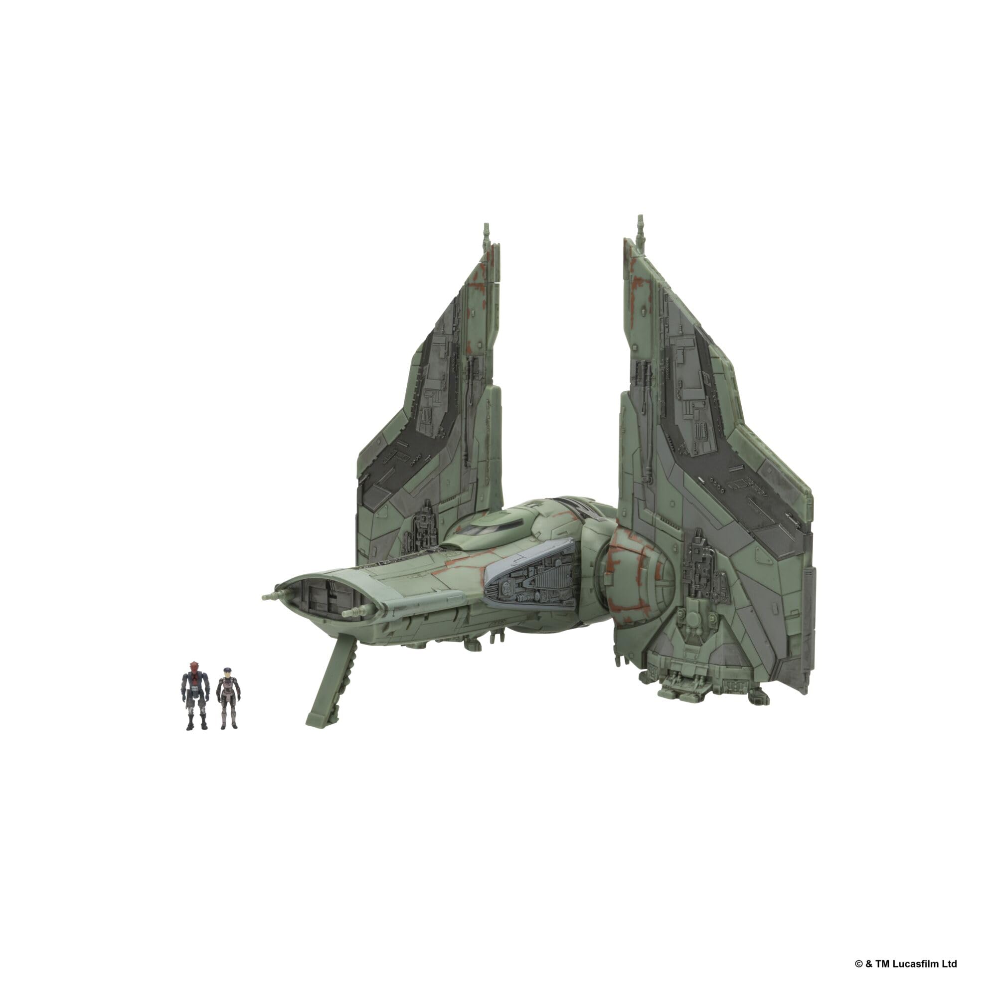 Jazwares Star Wars Micro Galaxy Squadron The Hex - 9-Inch Vehicle with 2 Micro Figures