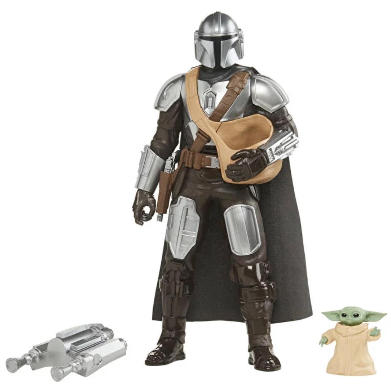 Star Wars Galactic Action The Mandalorian & Grogu - 30 cm Electronic Action Figure with Sounds & Jetpack - Ages 4+ 5