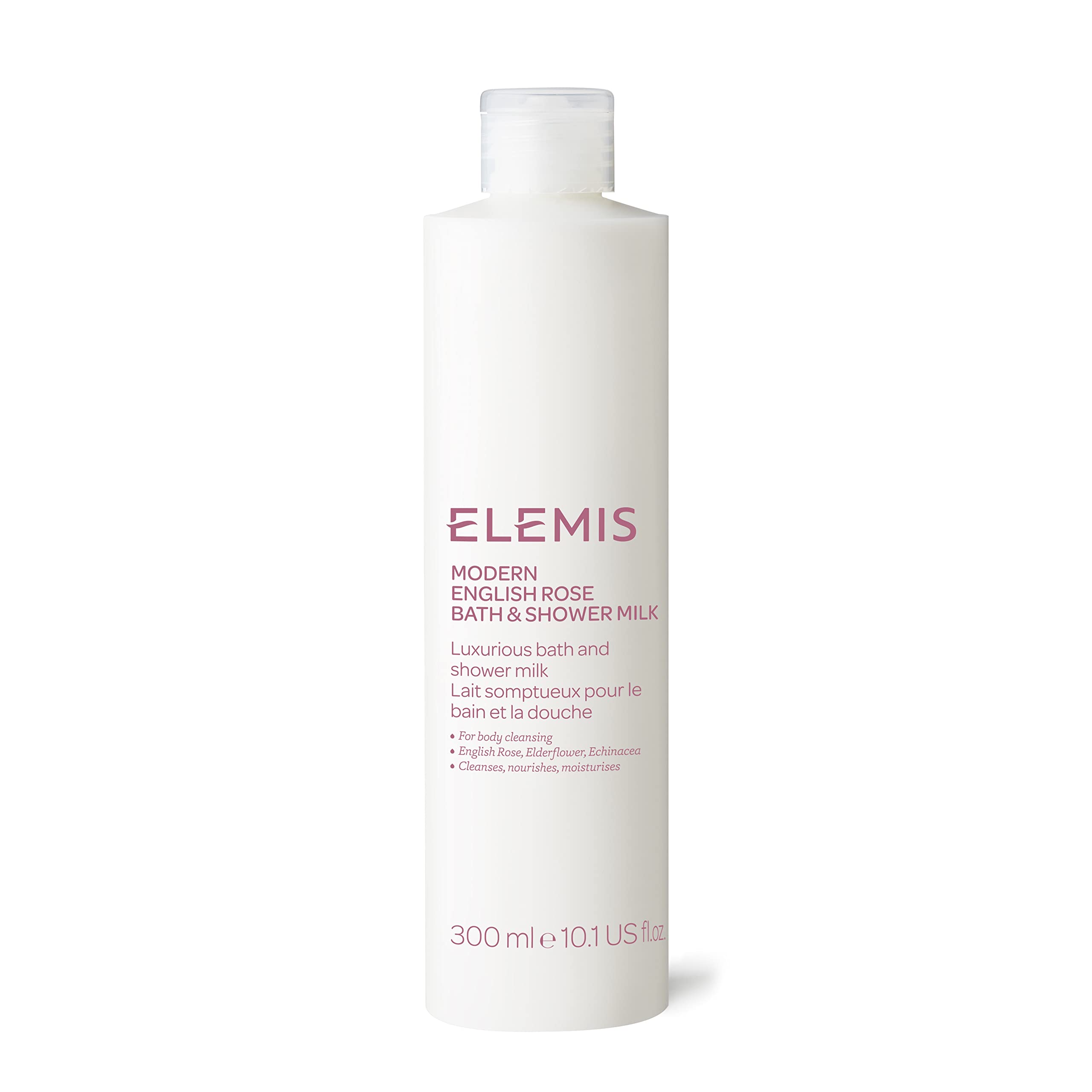 Elemis Modern English Rose Bath & Shower Milk - Nourishing & Hydrating Body Wash with Rose Scent - 300ml 1