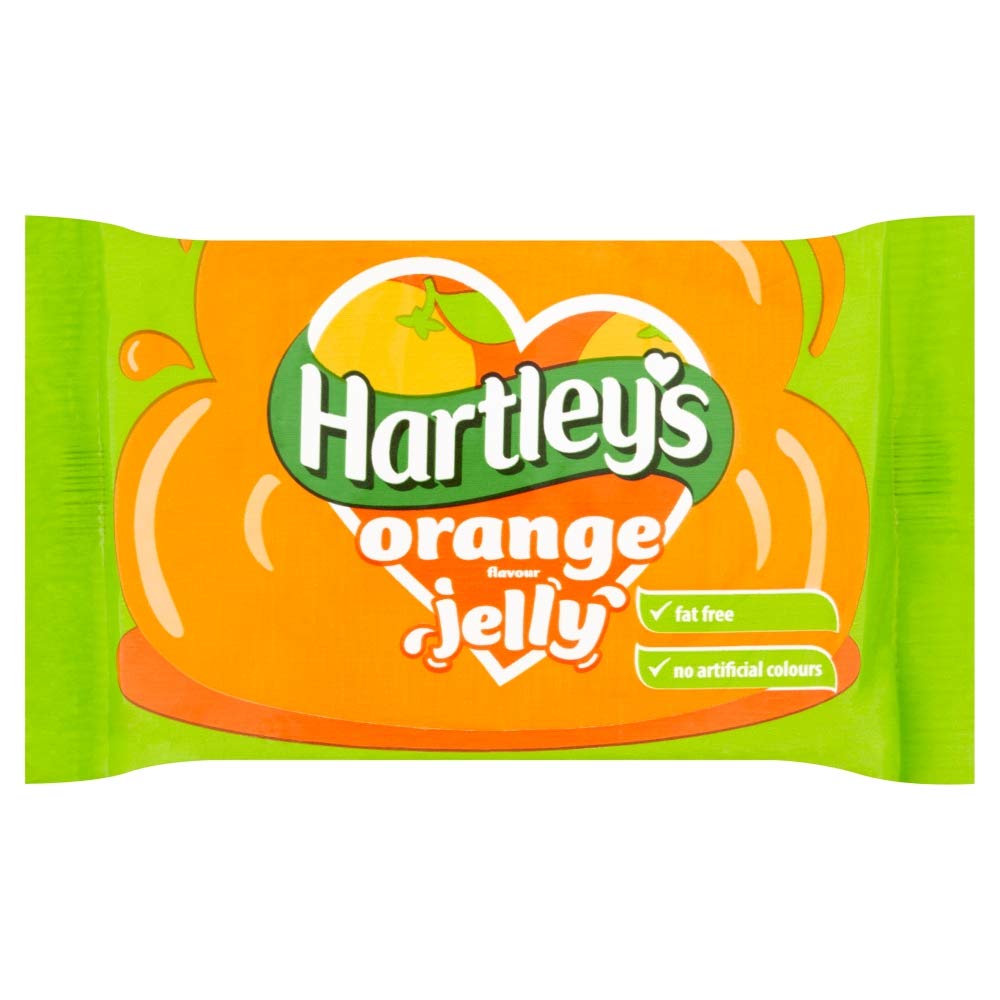 Hartleys Orange Flavour Jelly - Fat Free, No Artificial Colours | 135g Pack 1
