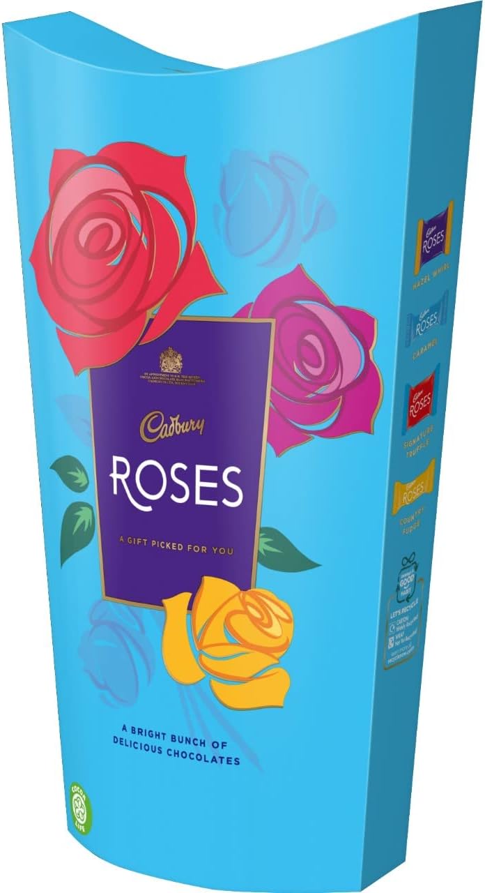 Cadbury Roses Chocolate Gift Carton 290g - Assorted Milk Chocolates, Toffee & Pralines 2
