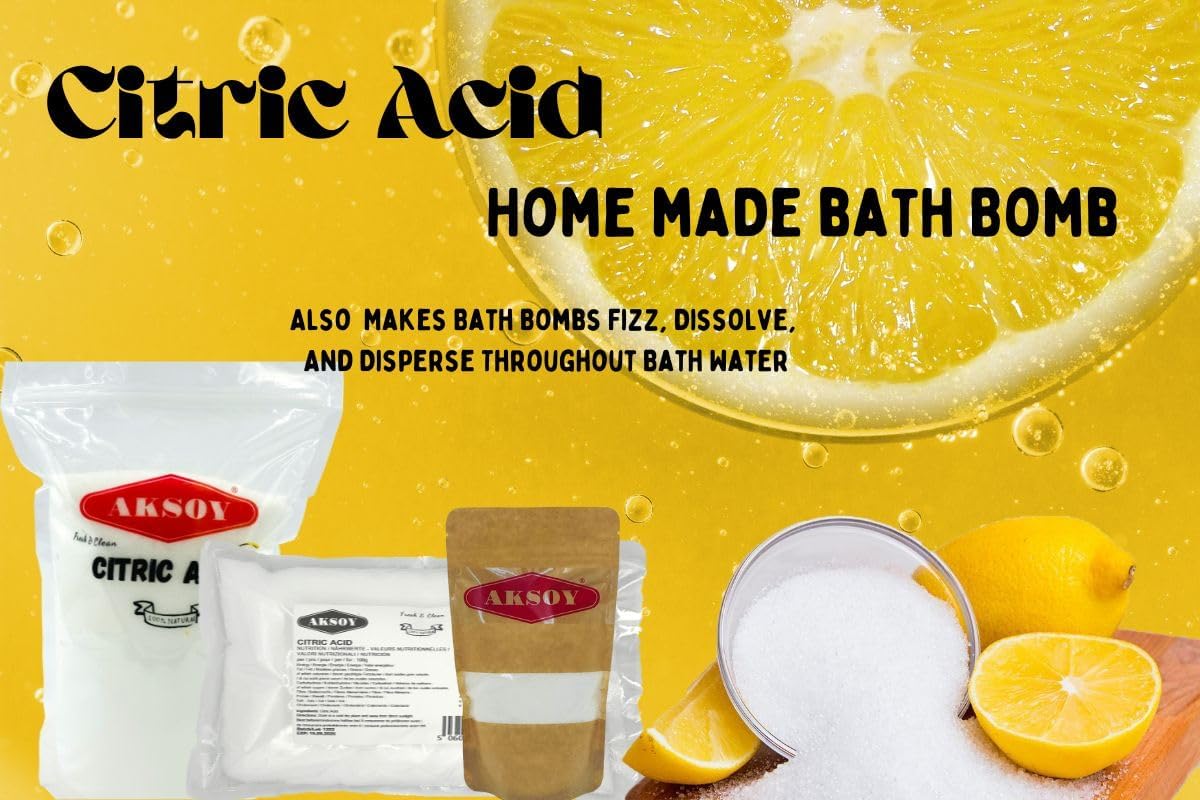 Aksoy - Citric Acid Food Grade 500g | Non-GMO, for Bath Bombs, Cleaning, Canning & Sour Drinks 5