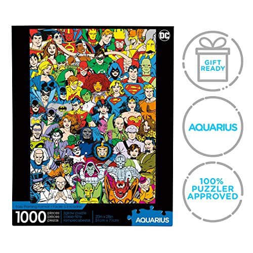 AQUARIUS DC Comics Retro Cast - Justice League 1000-Piece Jigsaw Puzzle (65378)