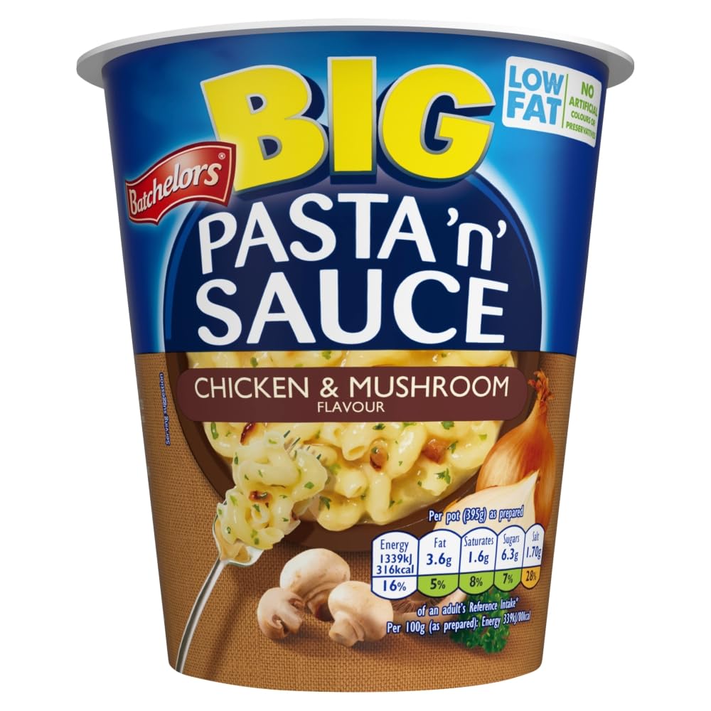 Batchelors Big Pasta "n" Sauce Chicken & Mushrooms Ready Meal Pot, 85 g (Pack of 4) 3