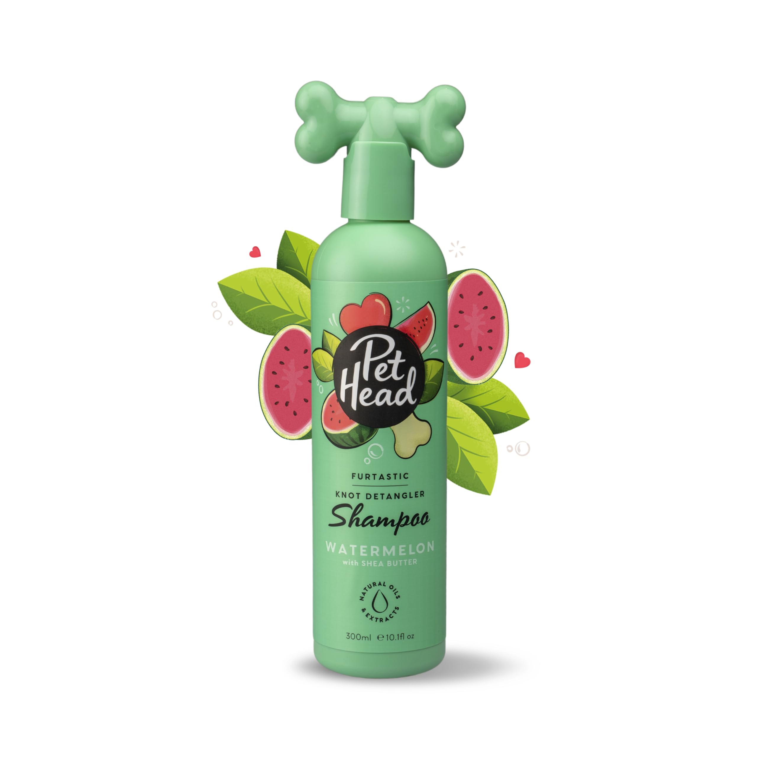 Pet Head Furtastic Dog Shampoo - Watermelon Scent, Knot Detangler for Long & Curly Coats | 300ml